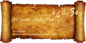Ónodi Zsófia névjegykártya