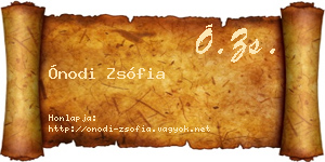 Ónodi Zsófia névjegykártya